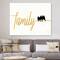 Designart - Family of Birds on Gold Words II - Cottage Gallery-wrapped Canvas
